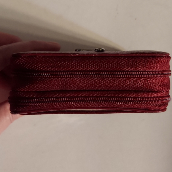 Vintage Buxton pebbled leather double zip accordion style wallet - Picture 3 of 13